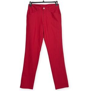 Lululemon Commission Pant SIZE 30 x 33 Red Vented ABC Chino Pocket RUN SMALL